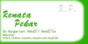 renata pekar business card